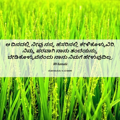 Picture 06 - ಯೋಹಾನನು 16:26 KANIRV - ಆ ದಿನದಲ್ಲಿ ನೀವು - Bible Verse Picture