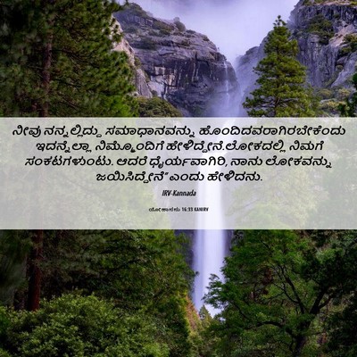 Picture 06 - ಯೋಹಾನನು 16:33 KANIRV - ನೀವು ನನ್ನಲ್ಲಿದ್ದು - Bible Verse Picture