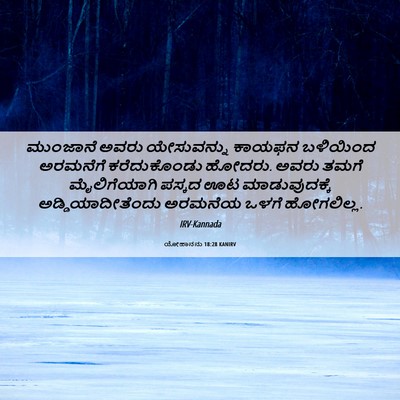 Picture 06 - ಯೋಹಾನನು 18:28 KANIRV - ಮುಂಜಾನೆ ಅವರು - Bible Verse Picture