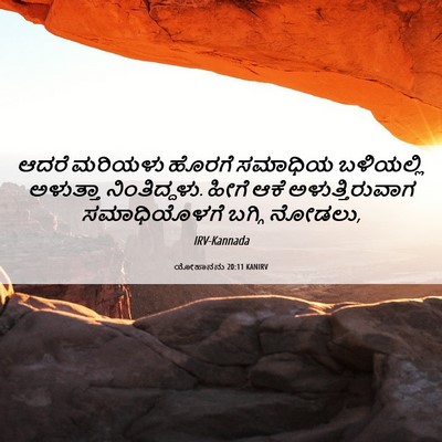 Picture 06 - ಯೋಹಾನನು 20:11 KANIRV - ಆದರೆ ಮರಿಯಳು ಹೊರಗೆ - Bible Verse Picture