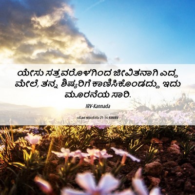 Picture 06 - ಯೋಹಾನನು 21:14 KANIRV - ಯೇಸು ಸತ್ತವರೊಳಗಿಂದ - Bible Verse Picture