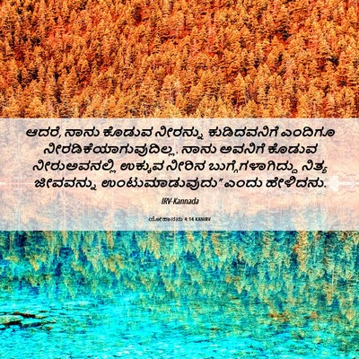 Picture 06 - ಯೋಹಾನನು 4:14 KANIRV - ಆದರೆ, ನಾನು ಕೊಡುವ - Bible Verse Picture