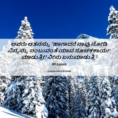 Picture 06 - ಯೋಹಾನನು 6:30 KANIRV - ಅವರು ಆತನನ್ನು - Bible Verse Picture