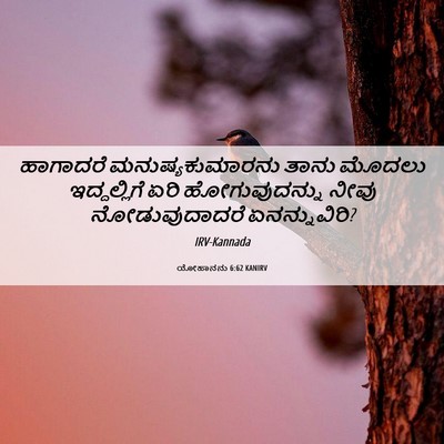 Picture 06 - ಯೋಹಾನನು 6:62 KANIRV - ಹಾಗಾದರೆ - Bible Verse Picture