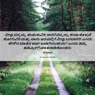 Picture 06 - ಯೋಹಾನನು 7:36 KANIRV - ‘ನೀವು ನನ್ನನ್ನು - Bible Verse Picture