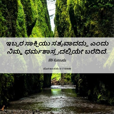 Picture 06 - ಯೋಹಾನನು 8:17 KANIRV - ಇಬ್ಬರ ಸಾಕ್ಷಿಯು - Bible Verse Picture