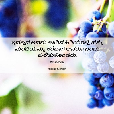 Picture 06 - ರೂತಳು 4:2 KANIRV - ಇದಲ್ಲದೆ ಅವನು ಊರಿನ - Bible Verse Picture