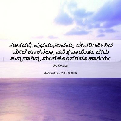 Picture 06 - ರೋಮಾಪುರದವರಿಗೆ 11:16 KANIRV - ಕಣಕದಲ್ಲಿ - Bible Verse Picture