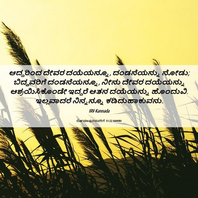 Picture 06 - ರೋಮಾಪುರದವರಿಗೆ 11:22 KANIRV - ಆದ್ದರಿಂದ ದೇವರ - Bible Verse Picture