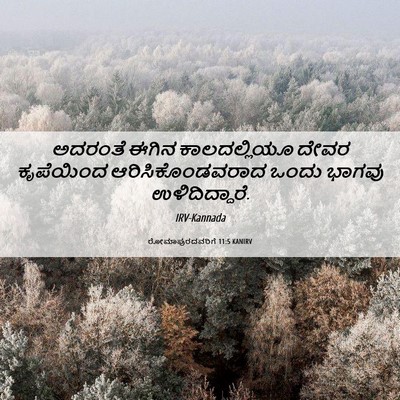 Picture 06 - ರೋಮಾಪುರದವರಿಗೆ 11:5 KANIRV - ಅದರಂತೆ ಈಗಿನ - Bible Verse Picture