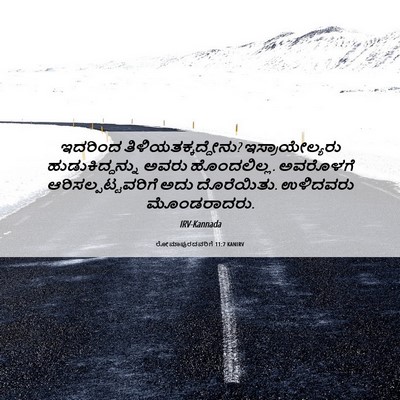 Picture 06 - ರೋಮಾಪುರದವರಿಗೆ 11:7 KANIRV - ಇದರಿಂದ - Bible Verse Picture