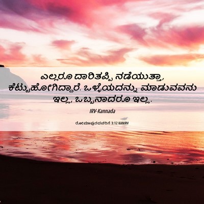 Picture 06 - ರೋಮಾಪುರದವರಿಗೆ 3:12 KANIRV - ಎಲ್ಲರೂ ದಾರಿತಪ್ಪಿ - Bible Verse Picture