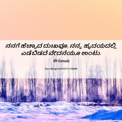 Picture 06 - ರೋಮಾಪುರದವರಿಗೆ 9:2 KANIRV - ನನಗೆ ಹೆಚ್ಚಾದ - Bible Verse Picture