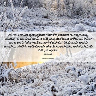 Picture 06 - ಲೂಕನು 10:30 KANIRV - ಯೇಸು ಅವನಿಗೆ - Bible Verse Picture