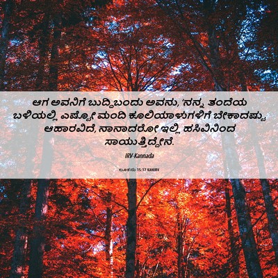 Picture 06 - ಲೂಕನು 15:17 KANIRV - ಆಗ ಅವನಿಗೆ - Bible Verse Picture