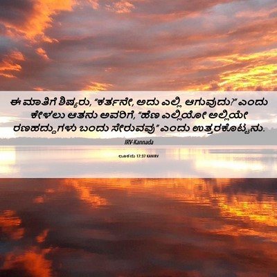 Picture 06 - ಲೂಕನು 17:37 KANIRV - ಈ ಮಾತಿಗೆ ಶಿಷ್ಯರು, - Bible Verse Picture