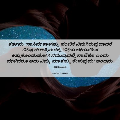 Picture 06 - ಲೂಕನು 17:6 KANIRV - ಕರ್ತನು, “ಸಾಸಿವೇ - Bible Verse Picture