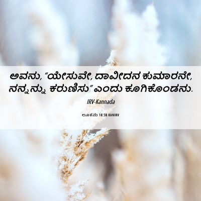Picture 06 - ಲೂಕನು 18:38 KANIRV - ಅವನು, “ಯೇಸುವೇ, - Bible Verse Picture