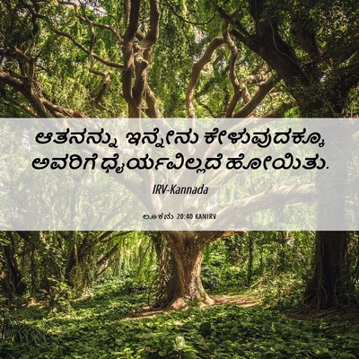 Picture 06 - ಲೂಕನು 20:40 KANIRV - ಆತನನ್ನು ಇನ್ನೇನು - Bible Verse Picture