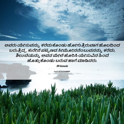 Picture 06 - ಲೂಕನು 23:26 KANIRV - ಅವರು ಯೇಸುವನ್ನು - Bible Verse Picture