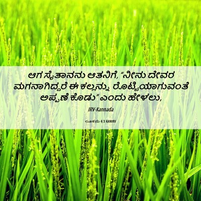 Picture 06 - ಲೂಕನು 4:3 KANIRV - ಆಗ ಸೈತಾನನು ಆತನಿಗೆ, - Bible Verse Picture
