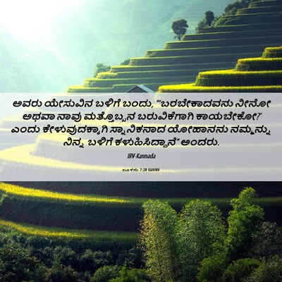 Picture 06 - ಲೂಕನು 7:20 KANIRV - ಅವರು ಯೇಸುವಿನ - Bible Verse Picture