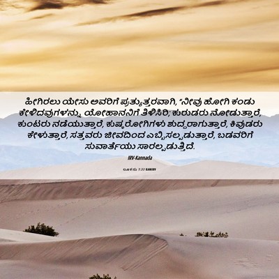 Picture 06 - ಲೂಕನು 7:22 KANIRV - ಹೀಗಿರಲು ಯೇಸು - Bible Verse Picture