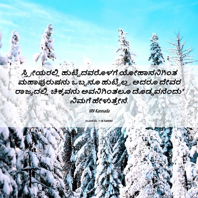 Picture 06 - ಲೂಕನು 7:28 KANIRV - ಸ್ತ್ರೀಯರಲ್ಲಿ - Bible Verse Picture