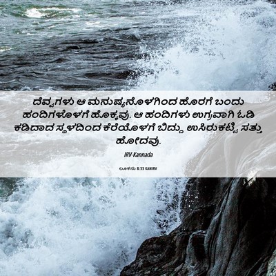Picture 06 - ಲೂಕನು 8:33 KANIRV - ದೆವ್ವಗಳು ಆ - Bible Verse Picture