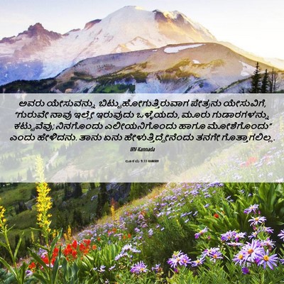 Picture 06 - ಲೂಕನು 9:33 KANIRV - ಅವರು ಯೇಸುವನ್ನು - Bible Verse Picture