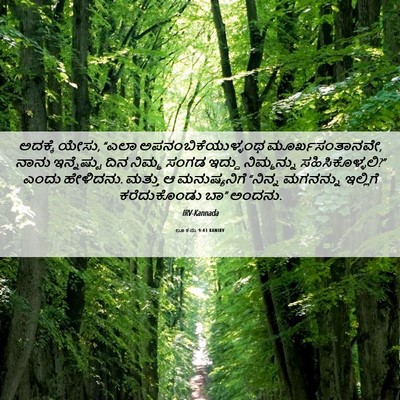 Picture 06 - ಲೂಕನು 9:41 KANIRV - ಅದಕ್ಕೆ ಯೇಸು, “ಎಲಾ - Bible Verse Picture