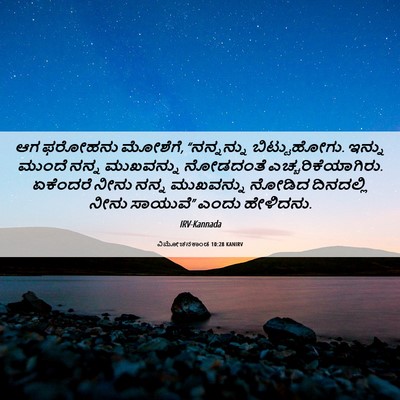 Picture 06 - ವಿಮೋಚನಕಾಂಡ 10:28 KANIRV - ಆಗ ಫರೋಹನು ಮೋಶೆಗೆ, - Bible Verse Picture