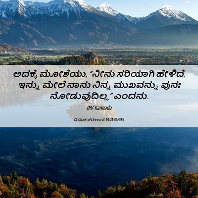 Picture 06 - ವಿಮೋಚನಕಾಂಡ 10:29 KANIRV - ಅದಕ್ಕೆ ಮೋಶೆಯು, - Bible Verse Picture