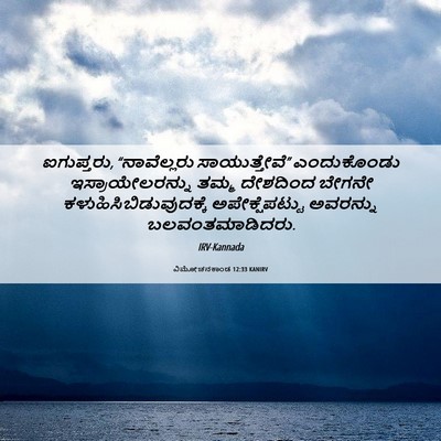 Picture 06 - ವಿಮೋಚನಕಾಂಡ 12:33 KANIRV - ಐಗುಪ್ತರು, - Bible Verse Picture