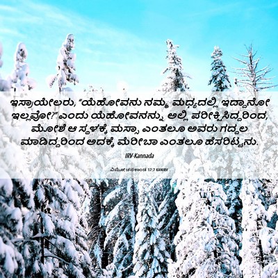 Picture 06 - ವಿಮೋಚನಕಾಂಡ 17:7 KANIRV - ಇಸ್ರಾಯೇಲರು, - Bible Verse Picture