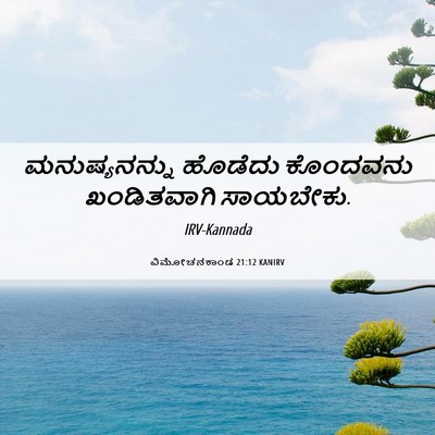 Picture 06 - ವಿಮೋಚನಕಾಂಡ 21:12 KANIRV - ಮನುಷ್ಯನನ್ನು - Bible Verse Picture