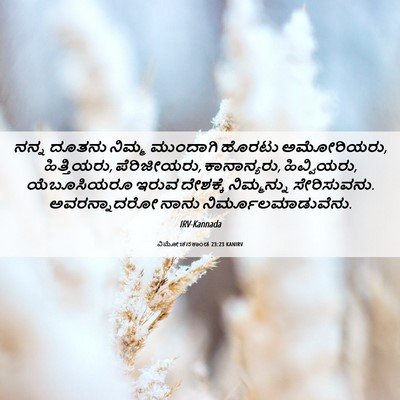 Picture 06 - ವಿಮೋಚನಕಾಂಡ 23:23 KANIRV - ನನ್ನ ದೂತನು ನಿಮ್ಮ - Bible Verse Picture