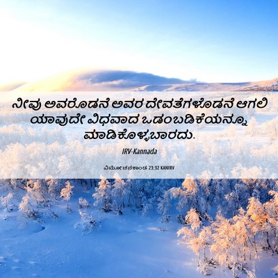Picture 06 - ವಿಮೋಚನಕಾಂಡ 23:32 KANIRV - ನೀವು ಅವರೊಡನೆ ಅವರ - Bible Verse Picture