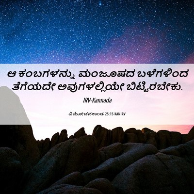 Picture 06 - ವಿಮೋಚನಕಾಂಡ 25:15 KANIRV - ಆ ಕಂಬಗಳನ್ನು - Bible Verse Picture