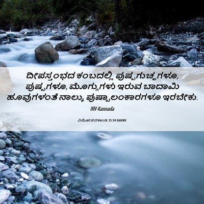 Picture 06 - ವಿಮೋಚನಕಾಂಡ 25:34 KANIRV - ದೀಪಸ್ತಂಭದ - Bible Verse Picture
