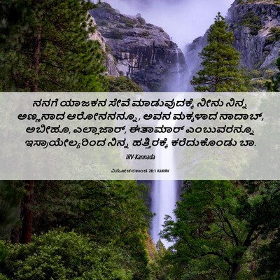 Picture 06 - ವಿಮೋಚನಕಾಂಡ 28:1 KANIRV - ನನಗೆ ಯಾಜಕನ ಸೇವೆ - Bible Verse Picture