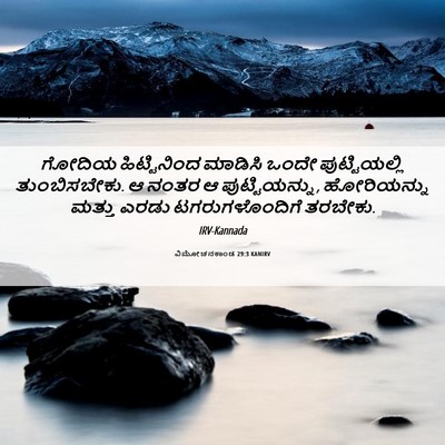 Picture 06 - ವಿಮೋಚನಕಾಂಡ 29:3 KANIRV - ಗೋದಿಯ ಹಿಟ್ಟಿನಿಂದ - Bible Verse Picture