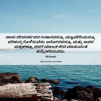 Picture 06 - ವಿಮೋಚನಕಾಂಡ 29:44 KANIRV - ನಾನು ದೇವದರ್ಶನದ - Bible Verse Picture