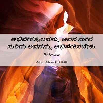 Picture 06 - ವಿಮೋಚನಕಾಂಡ 29:7 KANIRV - ಅಭಿಷೇಕತೈಲವನ್ನು - Bible Verse Picture