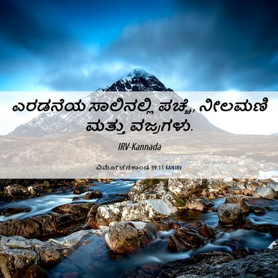 Picture 06 - ವಿಮೋಚನಕಾಂಡ 39:11 KANIRV - ಎರಡನೆಯ ಸಾಲಿನಲ್ಲಿ - Bible Verse Picture