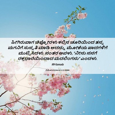 Picture 06 - ವಿಮೋಚನಕಾಂಡ 4:25 KANIRV - ಹೀಗಿರುವಾಗ - Bible Verse Picture