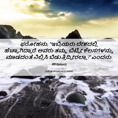 Picture 06 - ವಿಮೋಚನಕಾಂಡ 5:5 KANIRV - ಫರೋಹನು, “ಇಬ್ರಿಯರು - Bible Verse Picture