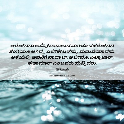 Picture 06 - ವಿಮೋಚನಕಾಂಡ 6:23 KANIRV - ಆರೋನನು - Bible Verse Picture