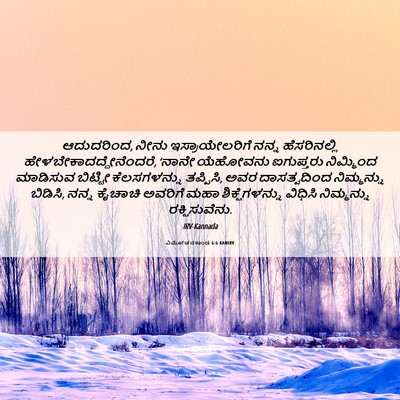Picture 06 - ವಿಮೋಚನಕಾಂಡ 6:6 KANIRV - ಆದುದರಿಂದ, ನೀನು - Bible Verse Picture