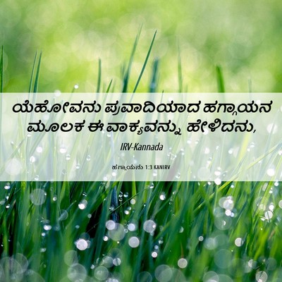 Picture 06 - ಹಗ್ಗಾಯನು 1:3 KANIRV - ಯೆಹೋವನು - Bible Verse Picture